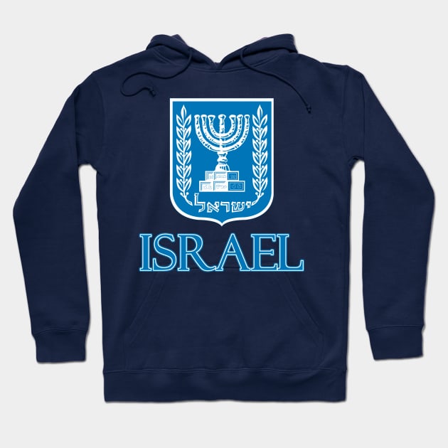 Israel - Israeli Coat of Arms Design Hoodie by Naves